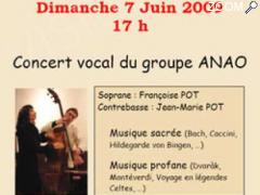Foto Concert vocal du groupe ANAO (voix-contrebasse)